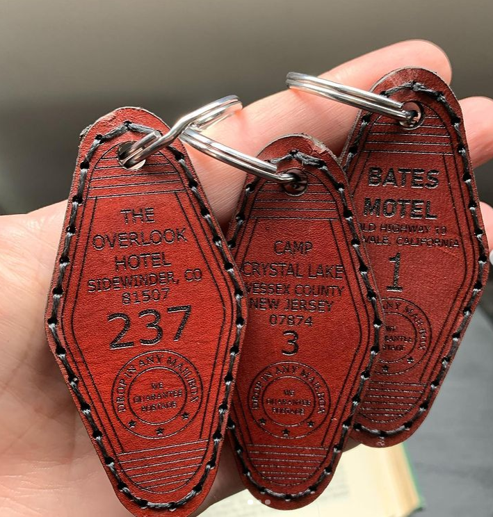 Horror Retro Hotel Key Tags