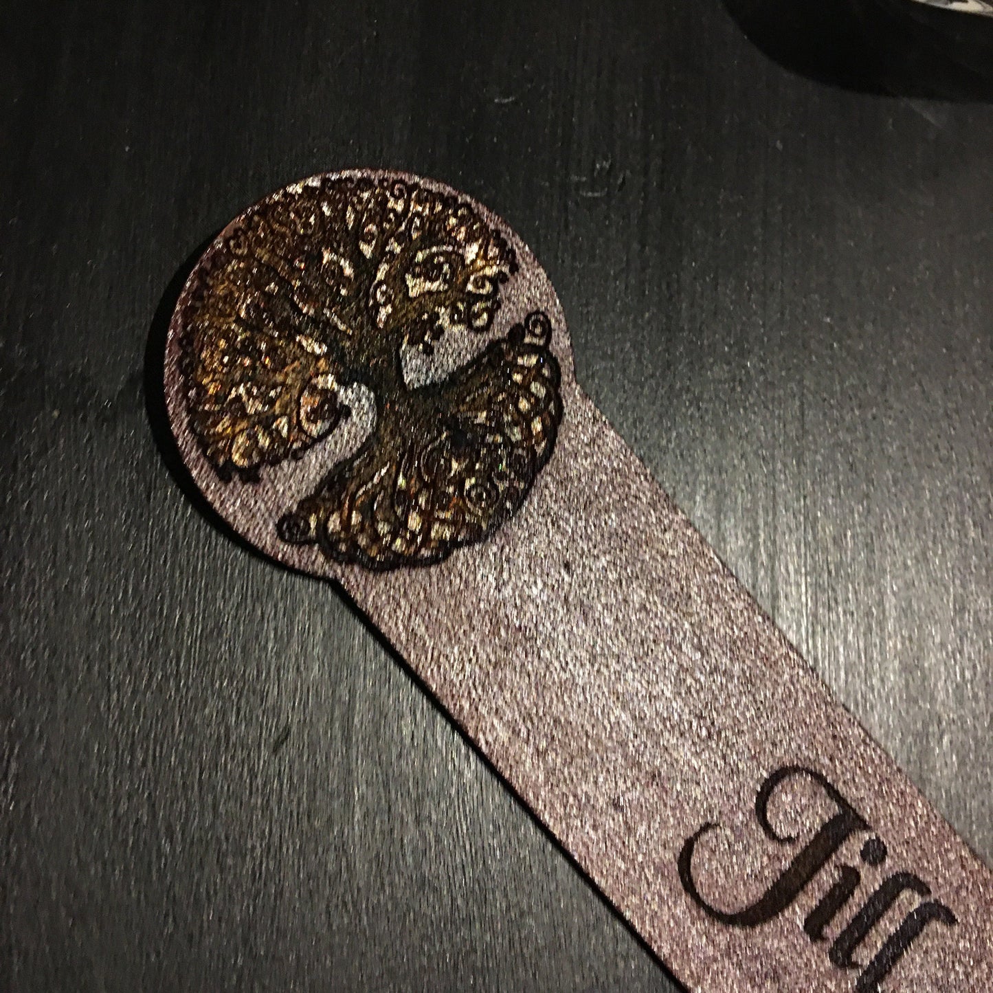 Celtic Tree of Life Leather Personalised Bookmark Book Accessories