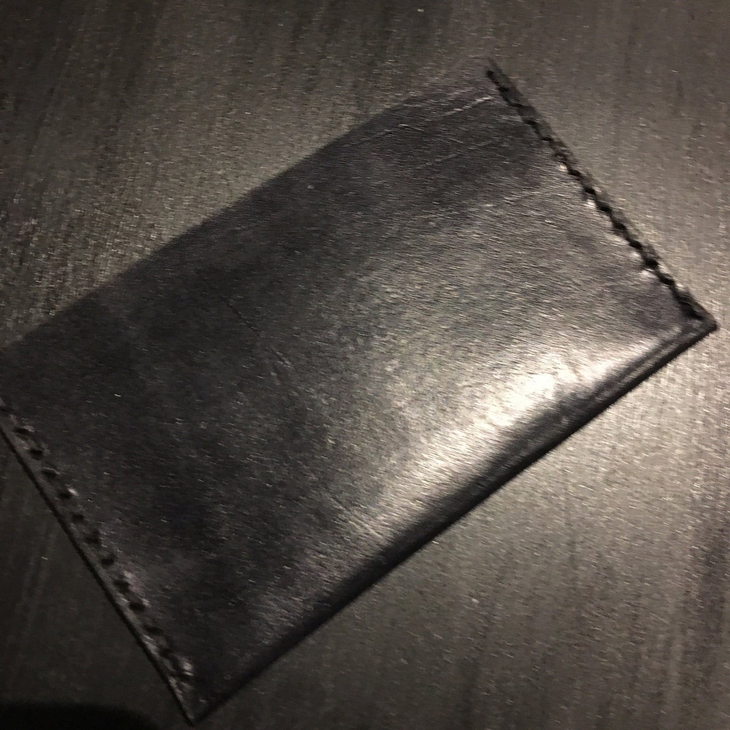 Astrological sign Single Pocket Leather Card Holder Minimalist Galaxy Celestial Wallet