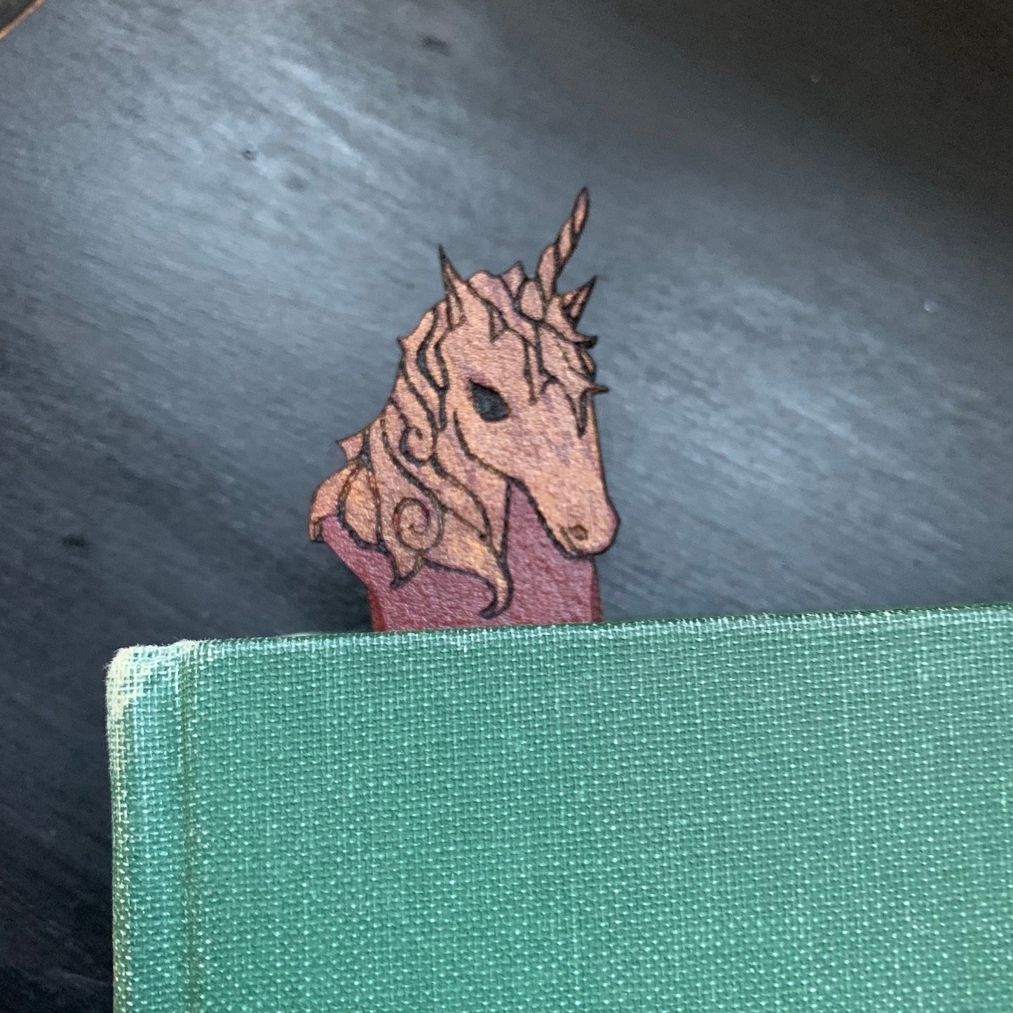 Customizable Unicorn Leather Bookmark