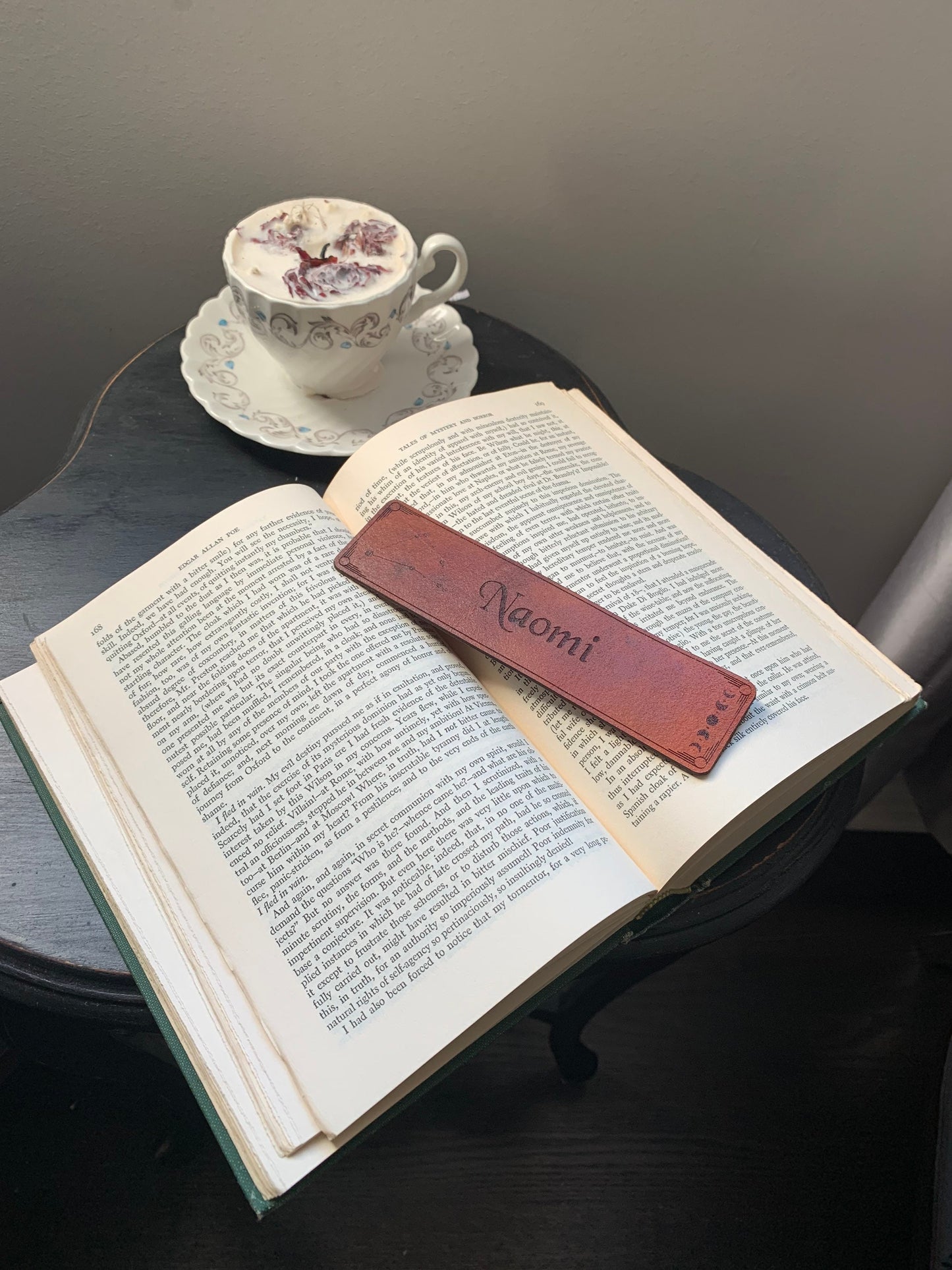 Capricorn Personalized Leather Bookmark