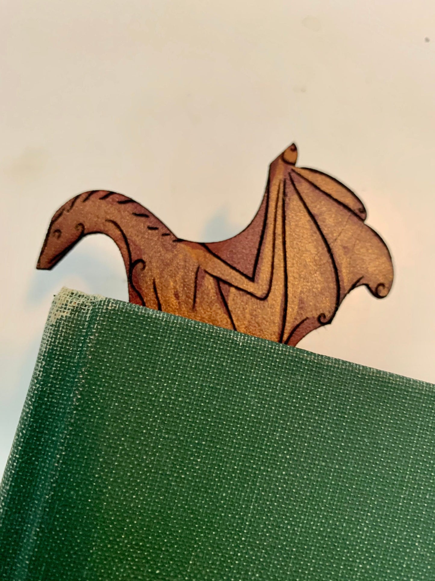 Dragon Personalised Leather Bookmark